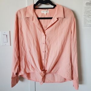 Nwot Cloth & Stone Anthropology Apricot Button Down Shirt S